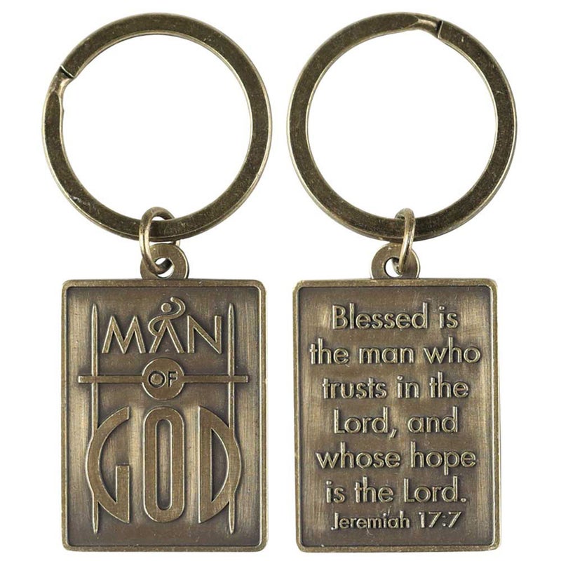Dicksons Man of God Blessed Antique Bronze Finish Zinc Alloy Metal, Christian Inspirational, Split Key Ring, for Bible Bag, Backpack, Purse, Duffle, Lanyard or Wallet, Keychain, Single - Image 4